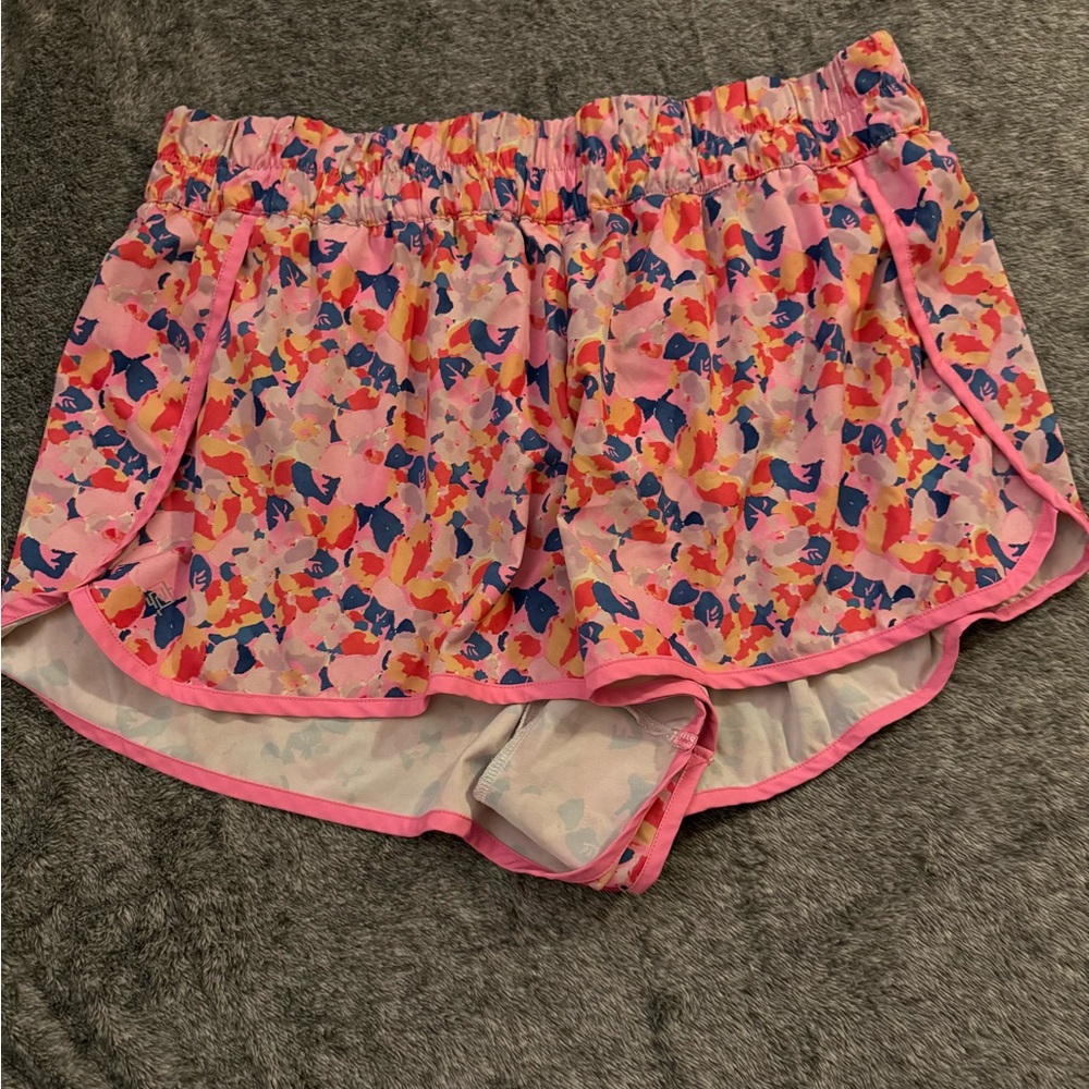 ZELOS Multicolor Abstract Print Shorts